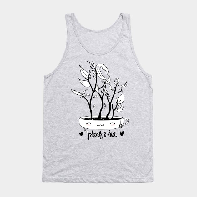 Plants and Tea Tank Top by moonlitdoodl